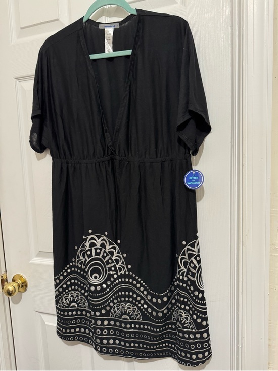 Swimsuits For All Other - Swimsuits For All Kate V-Neck Black Short Sleeve Swim Coverup NWT